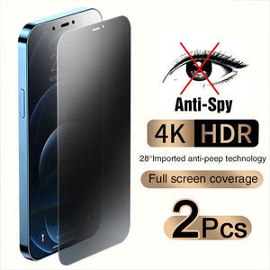 Anti-Spy Privacy 9H Tempered Screen Protector For iPhone