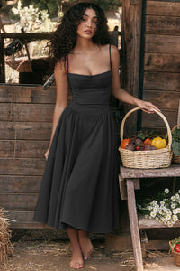 Summer Elegant Low-Cut Slim Backless Evening Party Suspender Dress