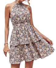 Load image into Gallery viewer, Summer Printed Fashion Boho Backless Ruffled Beach Halter Dress