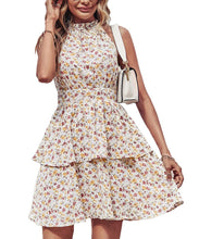 Load image into Gallery viewer, Summer Printed Fashion Boho Backless Ruffled Beach Halter Dress