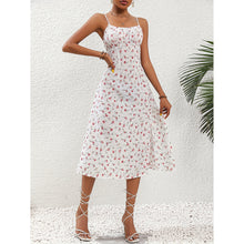 Load image into Gallery viewer, Polka Dot Print Suspender Summer Dress