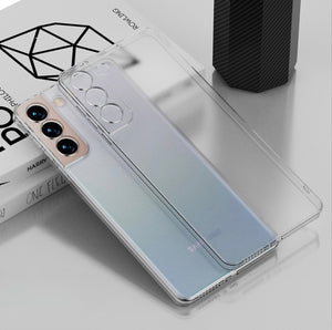 Luxury Matte Square Plating Transparent Case For Samsung Galaxy