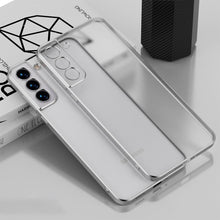 Load image into Gallery viewer, Luxury Matte Square Plating Transparent Case For Samsung Galaxy