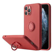 Load image into Gallery viewer, Liquid Silicone Case For iPhone With Kickstand Ring Holder Bracket