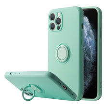 Load image into Gallery viewer, Liquid Silicone Case For iPhone With Kickstand Ring Holder Bracket