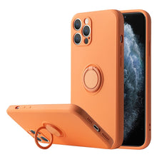 Load image into Gallery viewer, Liquid Silicone Case For iPhone With Kickstand Ring Holder Bracket