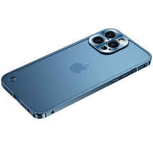 Load image into Gallery viewer, Aviation Aluminum Metal Frame Case For iPhone With Frosted Translucent Back Cover