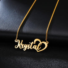 Load image into Gallery viewer, Personalized Custom Name Necklace With Heart Design For Women