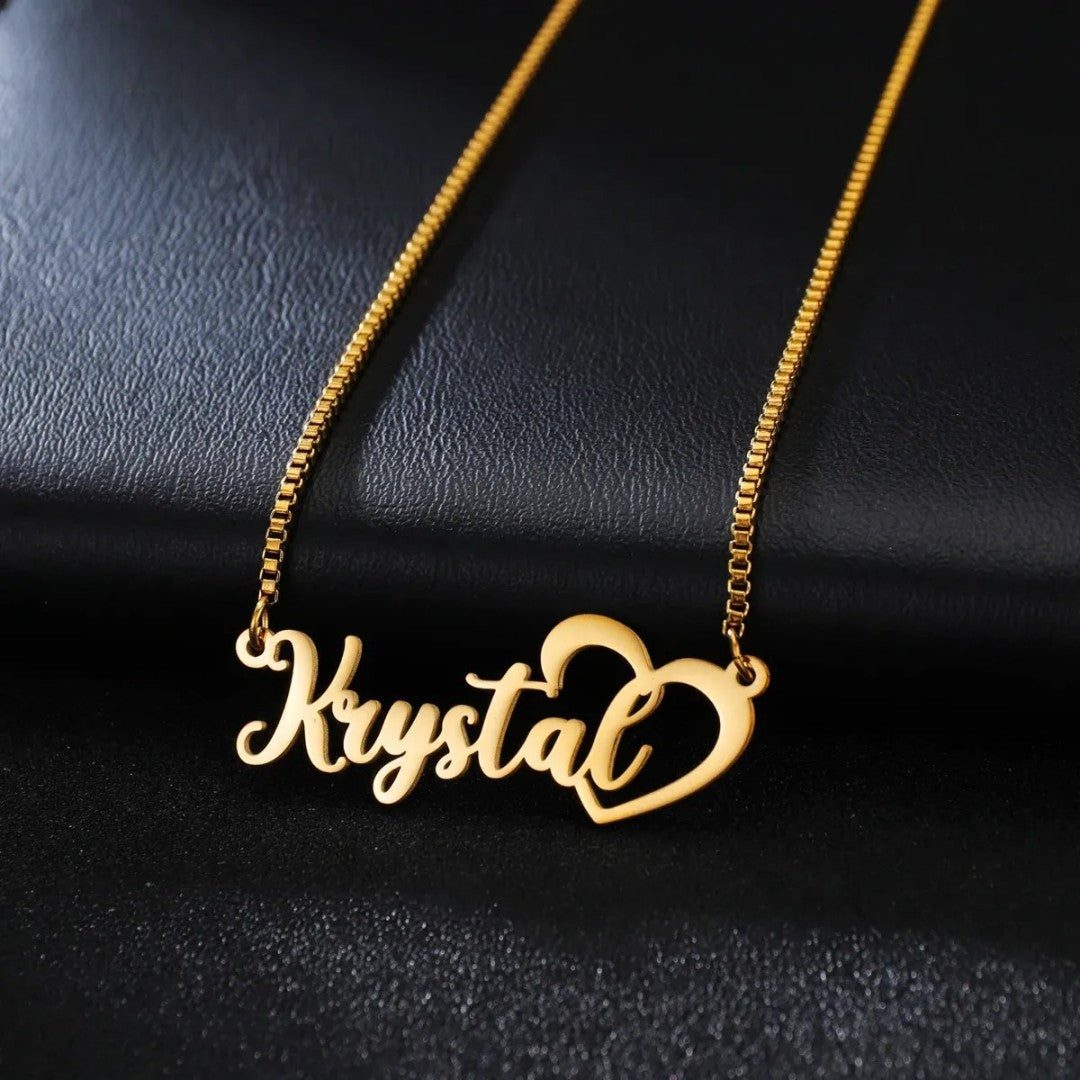 Personalized Custom Name Necklace With Heart Design For Women