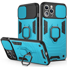 Load image into Gallery viewer, Shockproof Armor Case With Camera Protection Cover And Ring Holder Kickstand For iPhone