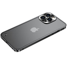 Load image into Gallery viewer, Aviation Aluminum Metal Frame Case For iPhone With Frosted Translucent Back Cover