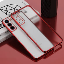Load image into Gallery viewer, Luxury Matte Square Plating Transparent Case For Samsung Galaxy