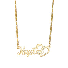 Load image into Gallery viewer, Personalized Custom Name Necklace With Heart Design For Women