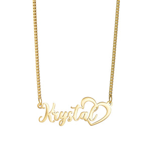 Personalized Custom Name Necklace With Heart Design For Women