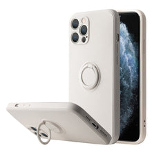 Load image into Gallery viewer, Liquid Silicone Magnetic Case For iPhone With Kickstand Ring Holder Bracket