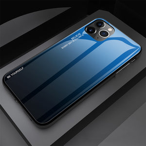 Gradient Tempered 9H Glass Case For iPhone