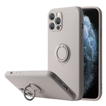 Load image into Gallery viewer, Liquid Silicone Magnetic Case For iPhone With Kickstand Ring Holder Bracket
