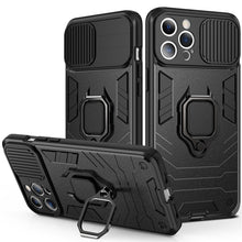 Load image into Gallery viewer, Shockproof Armor Case With Camera Protection Cover And Kickstand Ring For iPhone