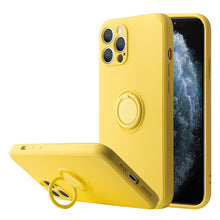 Load image into Gallery viewer, Liquid Silicone Case For iPhone With Kickstand Ring Holder Bracket
