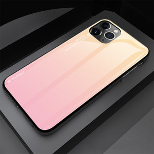 Gradient Tempered 9H Glass Case For iPhone