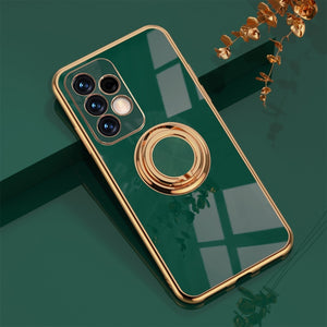 Luxury Plating Case for Samsung With Ring Holder Kickstand