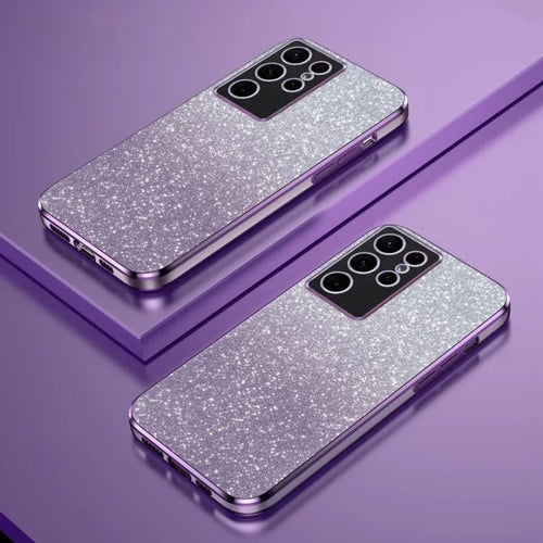 Luxury Plating Glitter Magnetic Silicone Case For Samsung Galaxy