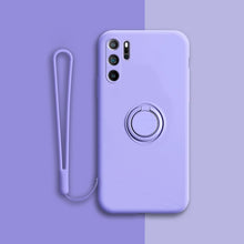 Load image into Gallery viewer, Luxury Magnetic Silicone Case For Huawei With Ring Holder