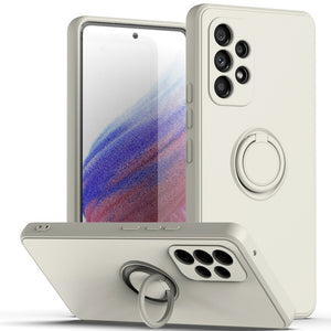 Soft Silicone Case For Samsung Galaxy With Ring Holder Kickstand