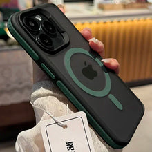 טען תמונה למציג הגלריה, Premium Shockproof Bicolor Matte Frosted Magnetic Case for iPhone