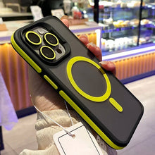 טען תמונה למציג הגלריה, Premium Shockproof Bicolor Matte Frosted Magnetic Case for iPhone