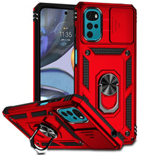 Load image into Gallery viewer, Shockproof Armor Case For Motorola With Ring Holder And Sliding Camera Protection Cover