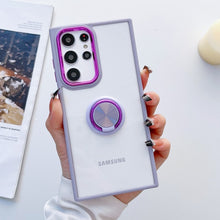 Load image into Gallery viewer, Luxury Transparent Case For Samsung Galaxy With Ring Holder