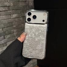 Load image into Gallery viewer, Crocodile Electroplated Border iPhone Case