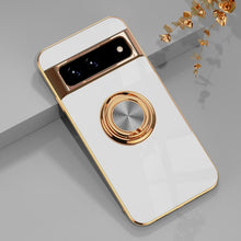 Load image into Gallery viewer, Shockproof Luxury Silicone Plating Case For Google Pixel With Ring Holder