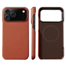 تحميل الصورة في عارض المعرض، Lychee Cowhide Leather MagSafe iPhone Case