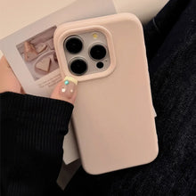 Load image into Gallery viewer, Silicone iPhone Case — Soft Solid-Color Protective Cover - Sand Pink
