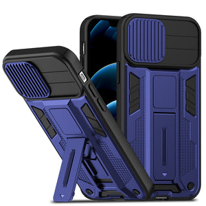 Shockproof Armor Case For iPhone With Kickstand and Camera Protection Cover