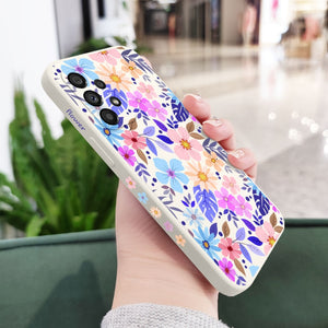 Floral Liquid Silicone Flower Case For Samsung Galaxy A Series