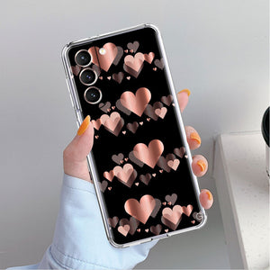Love Bow Floral Clear Case For Samsung Galaxy