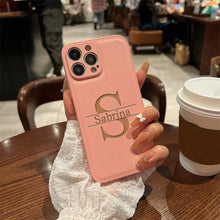 Load image into Gallery viewer, Personalized Name iPhone Case — Custom Laser Engraved Initials Cover