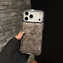 Load image into Gallery viewer, Crocodile Electroplated Border iPhone Case
