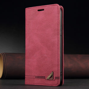 Magnetic Leather Wallet Flip Case For Huawei With Card Slots