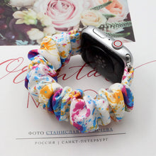 Load image into Gallery viewer, Cotton Elastic Scrunchies Band For Apple Watch