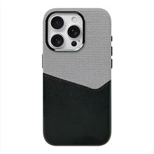 تحميل الصورة في عارض المعرض، Card Slot Linen Leather MagSafe iPhone Case