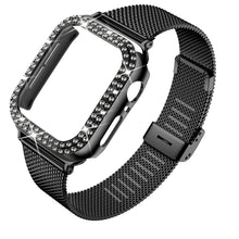 Load image into Gallery viewer, Diamond Case Stainless Steel Strap Apple Watch Band