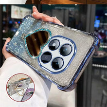 Load image into Gallery viewer, Glitter Heart Mirror Makeup iPhone Case