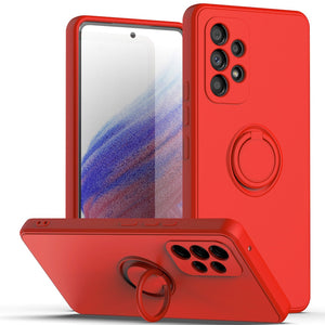 Soft Silicone Case For Samsung Galaxy With Ring Holder Kickstand