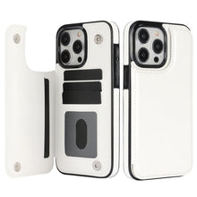 טען תמונה למציג הגלריה, Premium Wallet Flip Leather Case for iPhone – Card Holder, Kickstand &amp; Magnetic Closure