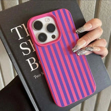 Load image into Gallery viewer, Striped iPhone Case — Colorful Minimalist Protective Cover