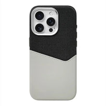 تحميل الصورة في عارض المعرض، Card Slot Linen Leather MagSafe iPhone Case